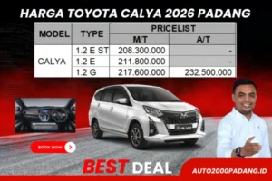 Daftar Harga Toyota Calya 2026 Padang OTR Auto2000